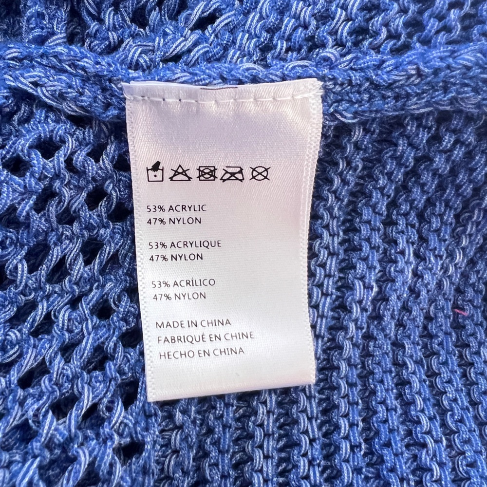 Anthropologie Women's Blue Open-Knit Sweater , one size - Picture 4 of 8